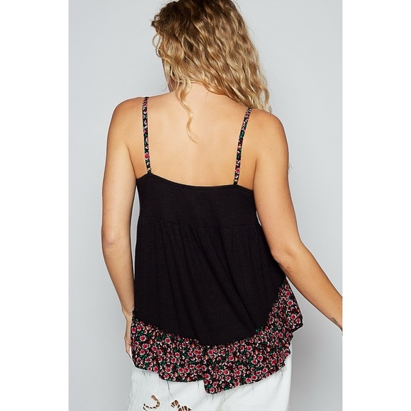 POL Black Asymmetrical Tiered Camisole - Picture 4 of 5